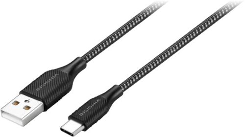 Insignia™ 4' USB-A to USB-C Charge-and-Sync Cable (2 Pack) - Charcoal WORLDWIDE DELIVERY