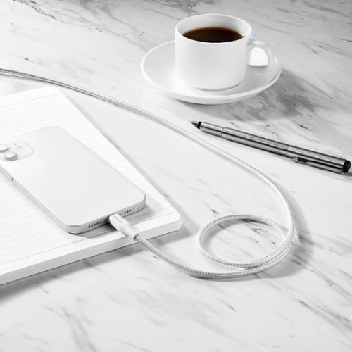 Insignia™ 4' USB-A to Lightning Charge-and-Sync Cable - Moon Gray WORLDWIDE DELIVERY