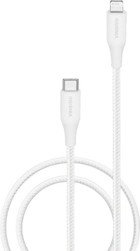 

Insignia™ - 4’ Lightning to USB-C Charge-and-Sync Cable - Moon Gray
