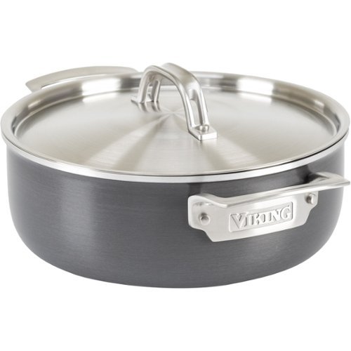 Viking - 5 Ply Hard Stainless 4 Qt. Everyday Pan - Gray/Stainless Steel