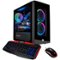 iBUYPOWER - Gaming Desktop - Intel Core i3-9100F - 8GB Memory - NVIDIA GeForce GT 710 - 1TB HDD + 120GB SSD - Black-Angle_Standard
