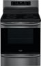 Frigidaire - Gallery 5.4 Cu. Ft. Freestanding Electric Induction Air Fry Range with Self and Steam Clean - Black Stainless Steel-Front_Standard