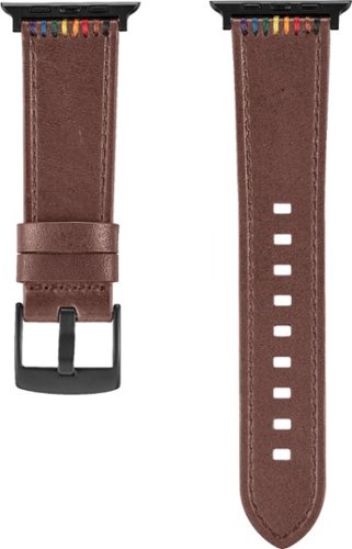 Platinum™ - Pride Edition Horween Leather Band for Apple Watch 44mm and Apple Watch Series 7 45mm - Bourbon