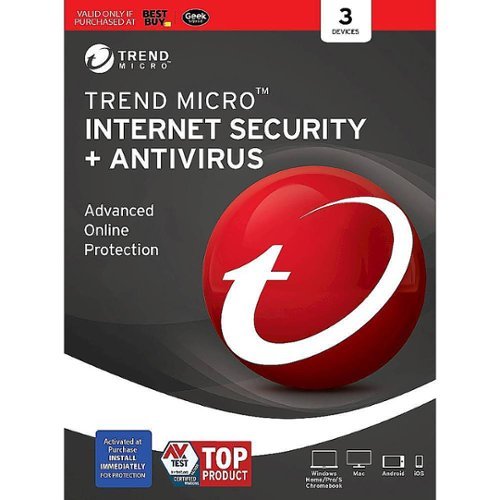 Trend Micro Internet Security (3-Device) (1 Month Subscription) - Android, Apple iOS, Mac OS, Windows [Digital] - Red