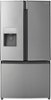 Insignia™ - 20.1 Cu. Ft. French Door Counter-Depth Refrigerator with Water Dispenser - Stainless Steel-Front_Standard