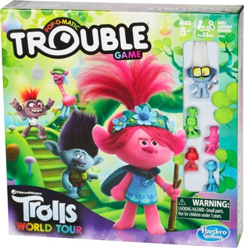 Hasbro - Trouble: DreamWorks Trolls World Tour Edition Board Game