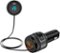 iSimple - Bluetooth 5.0 FM Transmitter with External Microphone for Music Streaming, Charging, and Hands-Free Calling - Black-Angle_Standard