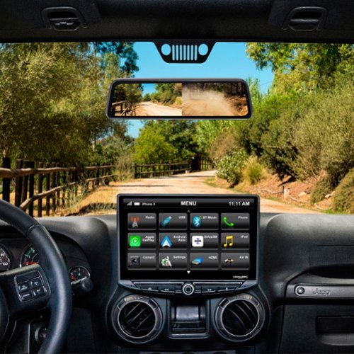 EchoMaster 9.3” Full Screen Rear-View Mirror Replacement Monitor with DVR and Back-Up Camera Kit - Black BUY IN AUSTRALIA