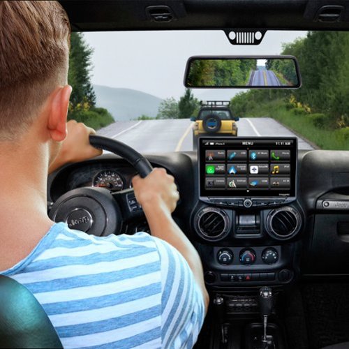 EchoMaster 9.3” Full Screen Rear-View Mirror Replacement Monitor with DVR and Back-Up Camera Kit - Black BUY IN DUBAI