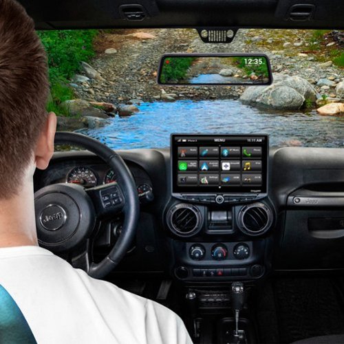 EchoMaster 9.3” Full Screen Rear-View Mirror Replacement Monitor with DVR and Back-Up Camera Kit - Black BUY IN SAUDI ARABIA
