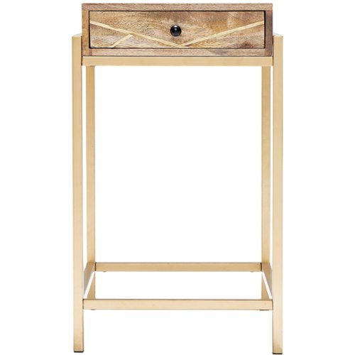 Adore Decor - Sidney Modern Mango Wood 1-Drawer Accent Table - Beige