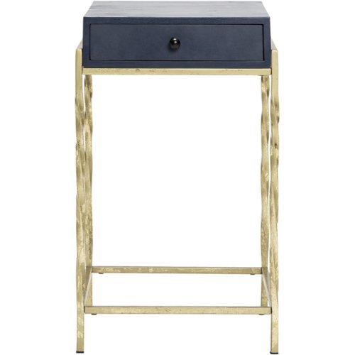 Adore Decor - Jolie Modern Solid Mango Wood 1-Drawer Accent Table - Navy Blue