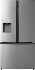 Insignia™ - 25.4 Cu. Ft. French Door Refrigerator with Water Dispenser - Stainless steel - Front_Standard