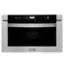 Front. ZLINE - 24" 1.2 cu. ft. Built-in Microwave Drawer in Stainless Steel - Silver.