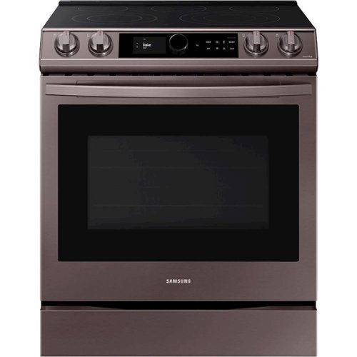 Photos - Cooker Samsung  6.3 cu. ft. Front Control Slide-in Electric Convection Range wit 