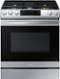 Samsung - 6.0 cu. ft. Front Control Slide-In Gas Convection Range with Air Fry & Wi-Fi, Fingerprint Resistant - Stainless Steel-Front_Standard
