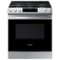 Samsung - 6.0 cu. ft. Front Control Slide-in Gas Range with Wi-Fi, Fingerprint Resistant - Stainless Steel-Front_Standard
