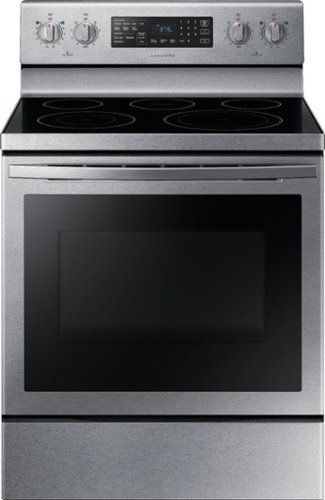 Samsung - 5.8 cu. ft. Freestanding Electric Convection Range with Air Fry, Fingerprint Resistant - Stainless Steel