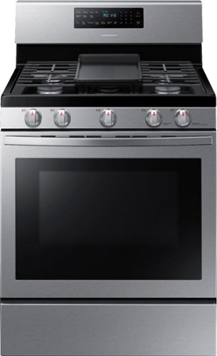 Samsung - 5.8 Cu. Ft. Freestanding Gas Convection Range with Air Fry - Stainless steel