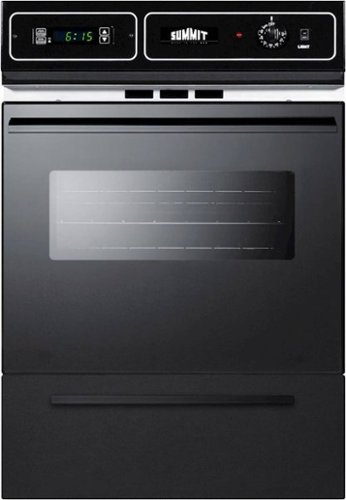 Summit Appliance - 24" Built-In Single Gas Wall Oven - Black