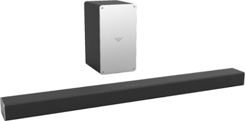  VIZIO - 2.1-Channel Soundbar System with 5.4" Wireless Subwoofer - Silver/Black