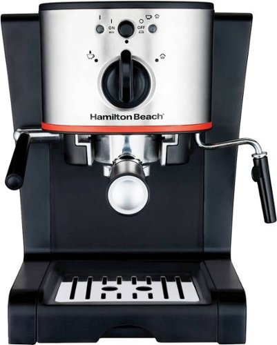 Hamilton Beach - Espresso Machine with 15 Bars of Pressure and Milk Frother - Black