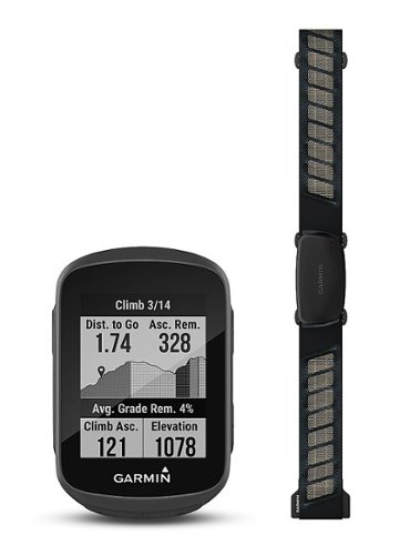Garmin - Edge 130 Plus Compact 1.8" GPS bike computer with training features bundle - Black