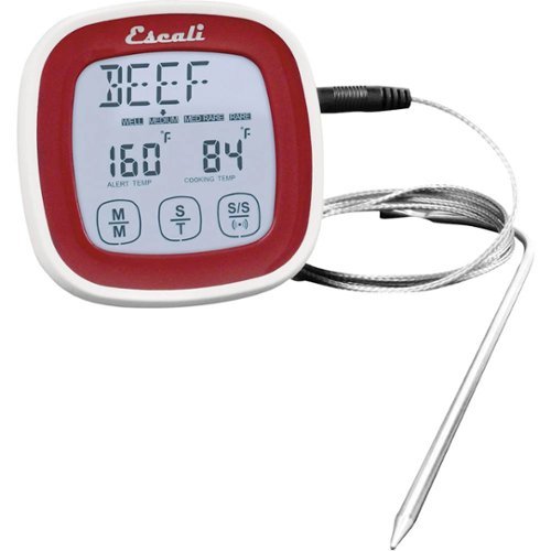 Escali Touch-Screen Thermometer and Timer - Red WORLDWIDE DELIVERY