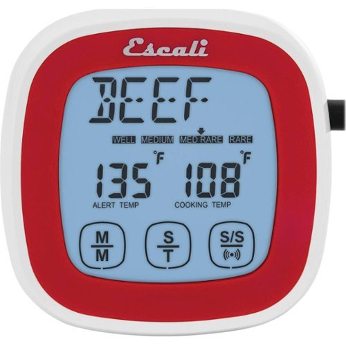Escali Touch-Screen Thermometer and Timer - Red WHERE TO BUY