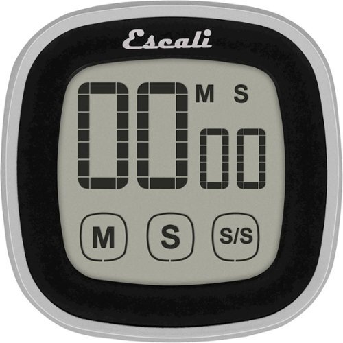 Escali - Touch-Screen Digital Timer - Black/Silver