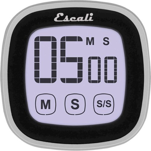 Escali Touch-Screen Digital Timer - Black/Silver WORLDWIDE DELIVERY