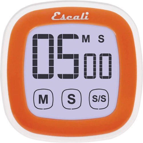 Escali Touch-Screen Digital Timer - Orange/White WORLDWIDE DELIVERY