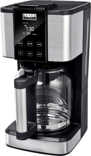  Bella Pro Series - 14-Cup Touchscreen Coffee Maker - Stainless Steel