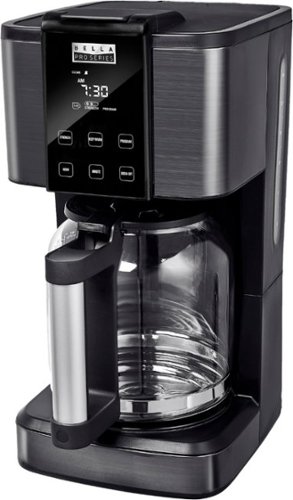 Bella Pro Series - 14-Cup Touchscreen Coffee Maker - Black Stainless Steel