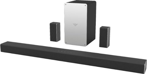 VIZIO - 5.1-Channel Soundbar System with 5.2" Wireless Subwoofer - Silver/Black-Front_Standard 