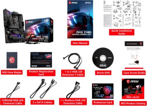 MSI MPG Z490 GAMING CARBON WIFI (Socket LGA1200) USB-C Gen2 Intel Motherboard BUY ONLINE