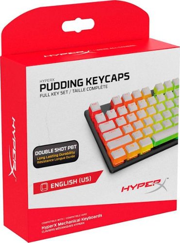 HyperX Pudding Keycaps PBT Upgrade Kit - White WORLDWIDE DELIVERY