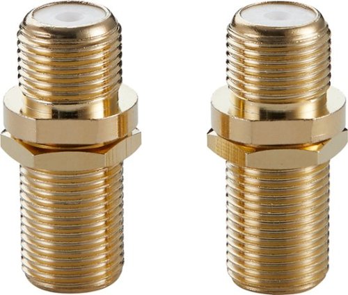 Rocketfish™ – Coaxial Cable Couplers (2 Pack) – Gold