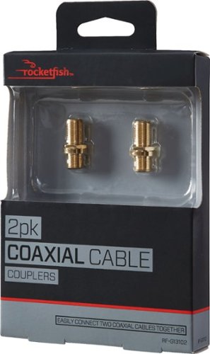 Rocketfish™ Coaxial Cable Couplers (2 Pack) - Gold WHERE TO BUY