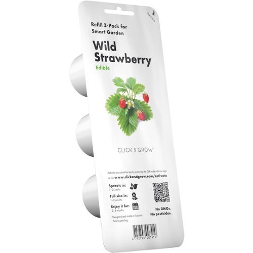  Click &amp; Grow - Wild Strawberry 3 Grow Pods - Green