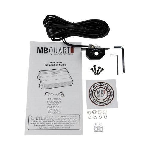 MB Quart Formula 200W Class AB Bridgeable 2-Channel MOSFET Amplifier with Variable Low-Pass Crossover - Black GLOBAL SHIPPING
