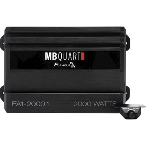 MB Quart - Formula 2000W Class D Digital Mono MOSFET Amplifier with Variable Low-Pass Crossover - Black