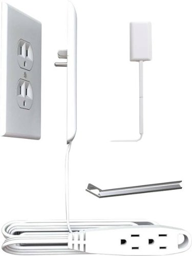 Sleek Socket 9' 3-Outlet Extension Power Cord - White WORLDWIDE DELIVERY