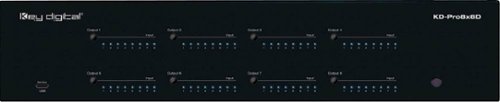 Key Digital - 8x8 HDBaseT/HDMI Matrix Switcher - Black-Front_Standard 