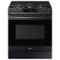 Samsung - 6.0 cu. ft. Front Control Slide-In Gas Convection Range with Air Fry & Wi-Fi, Fingerprint Resistant - Black Stainless Steel-Front_Standard