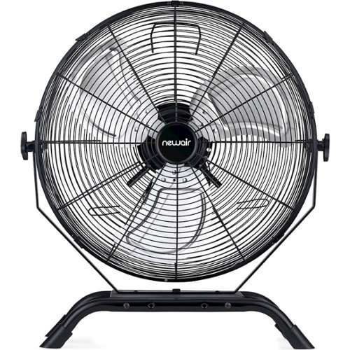 NewAir - 4000 CFM 18" Outdoor High Velocity Floor or Wall Mounted Fan with 3 Fan Speeds and Adjustable Tilt Head - Black