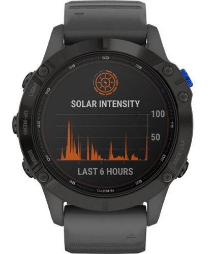 Garmin - Fenix 6 Pro Solar GPS Smartwatch 33mm Fiber-Reinforced Polymer - Black