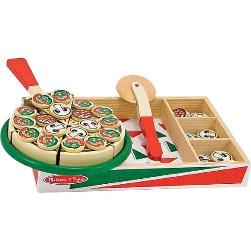  Melissa &amp; Doug - Pizza Party - Wooden Play Food - Multi Color
