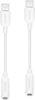 Insignia™ - Lightning to 3.5 mm Headphone Adapter (2 Pack) - White-Front_Standard