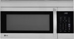 LG - 1.7 Cu. Ft. Over-the-Range Microwave with EasyClean - Stainless steel - Front_Standard